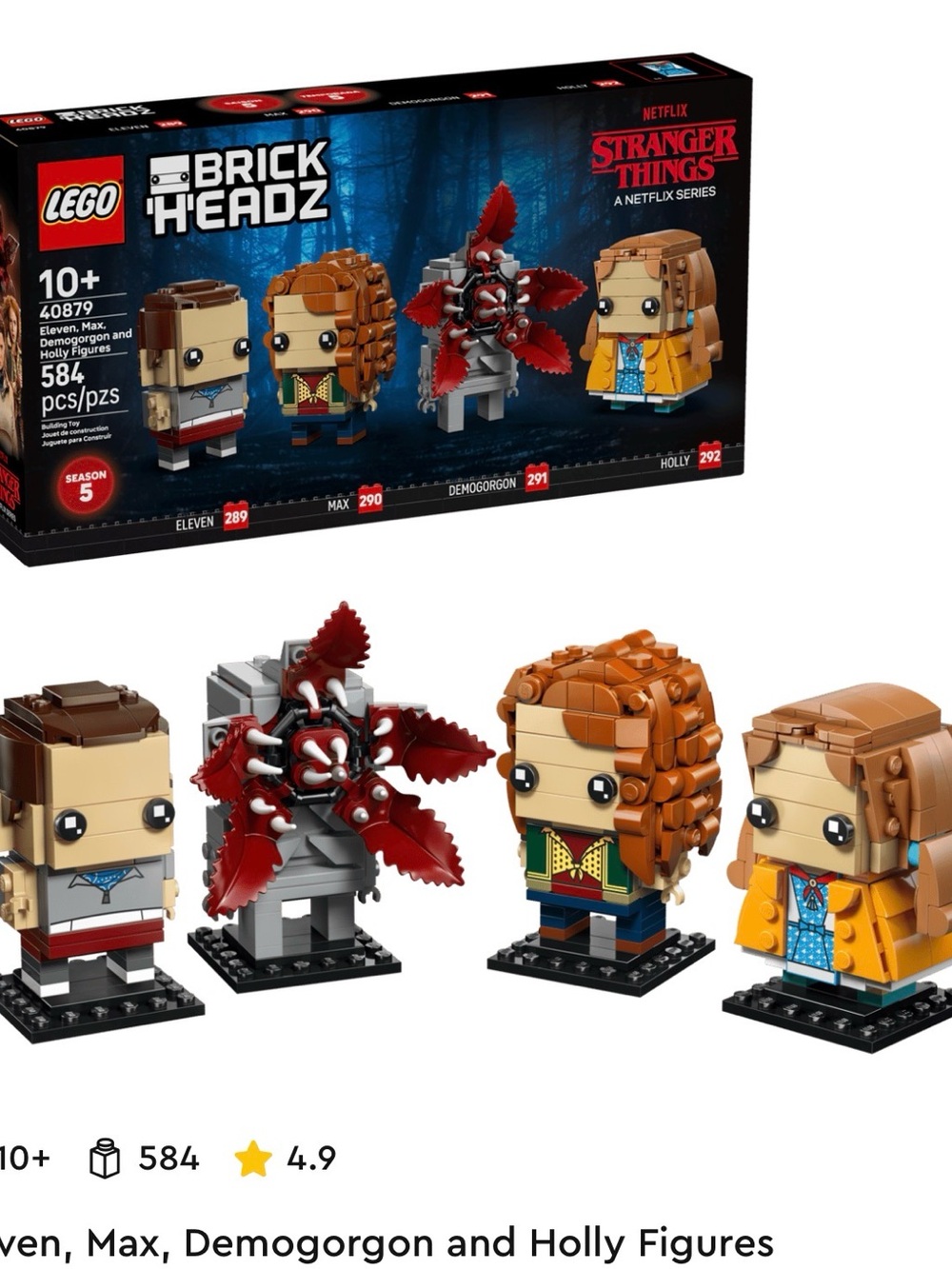 LEGO BrickHeadz Stranger Things Season 5 Set 40879 New Sealed